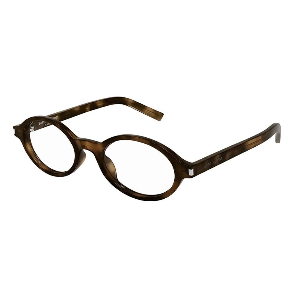 NWT SAINT LAURENT EYEGLASSES HAVANA WOMEN OVAL EYEWEAR